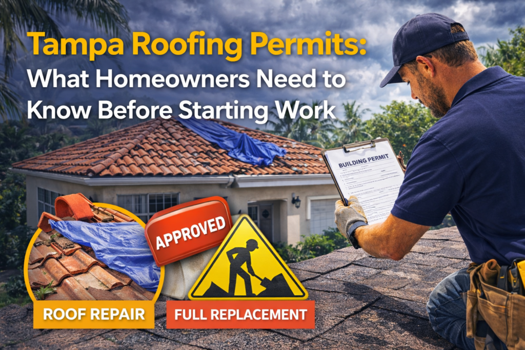 Tampa Roofing Permits: What Homeowners Need to Know Before Starting Work Roofing permits required for residential roof work in Tampa Florida