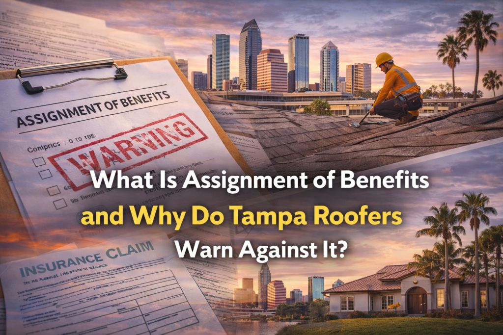 What Is Assignment of Benefits and Why Do Tampa Roofers Warn Against It? Assignment of benefits explained for roofing insurance claims in Tampa Florida