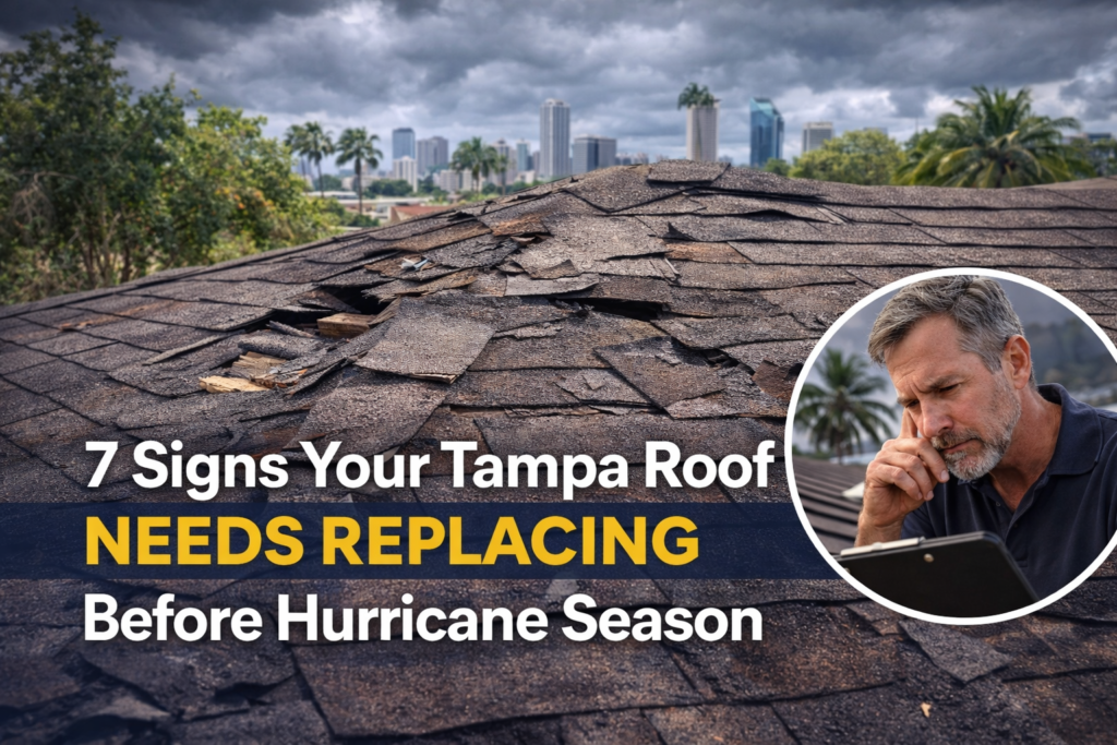 7 Signs Your Tampa Roof Needs Replacing Before Hurricane Season Signs a roof needs replacement before hurricane season in Tampa Florida