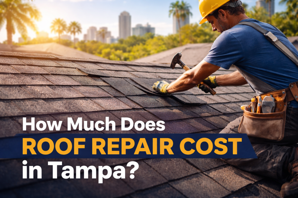 How Much Does Roof Repair Cost in Tampa? Average roof repair cost for residential homes in Tampa Florida